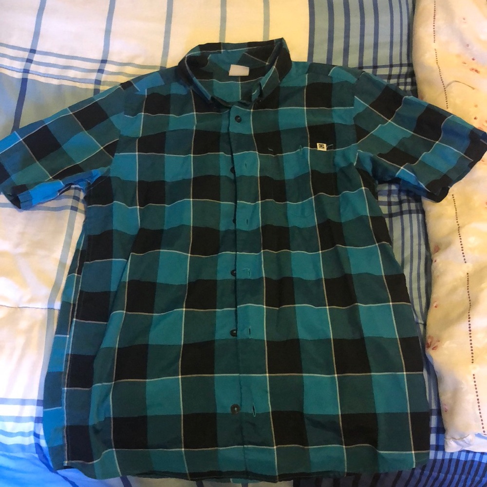 Blue striped button down
